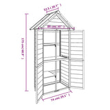 NNEVL Garden Tool Shed Grey 89x52.5x175 cm Solid Wood Pine