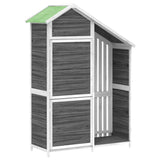 NNEVL Garden Tool Shed Grey 120x53.5x170 cm Solid Wood Pine