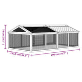 NNEVL Run Box Brown 200x112.5x74 cm Solid Wood Pine
