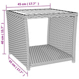 NNEVL 2 Piece Garden Lounge Set Grey Poly Rattan&Solid Wood Acacia