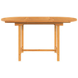 NNEVL Extending Garden Table 110-160x80x75 cm Solid Wood Teak