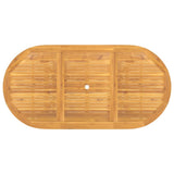 NNEVL Extending Garden Table 110-160x80x75 cm Solid Wood Teak