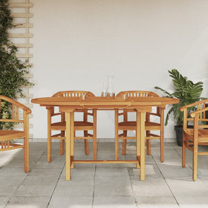 NNEVL Extending Garden Table 110-160x80x75 cm Solid Wood Teak