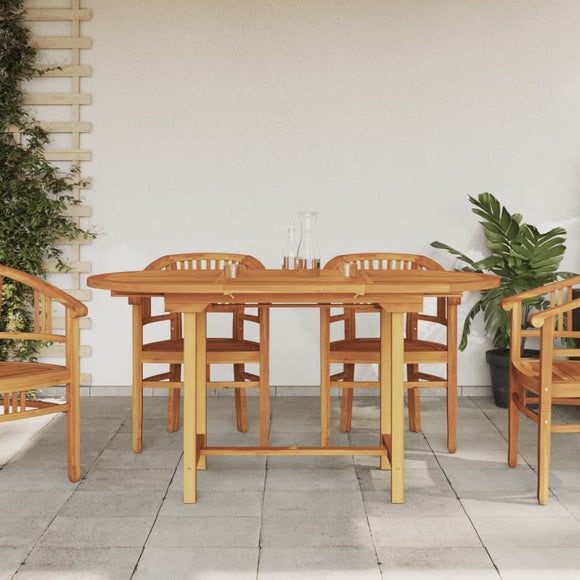 NNEVL Extending Garden Table 110-160x80x75 cm Solid Wood Teak