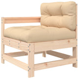 NNEVL 3 Piece Garden Lounge Set with Cushions Solid Wood