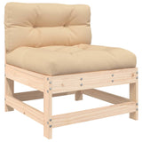 NNEVL 3 Piece Garden Lounge Set with Cushions Solid Wood