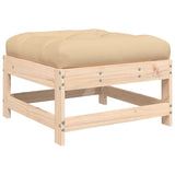NNEVL 3 Piece Garden Lounge Set with Cushions Solid Wood