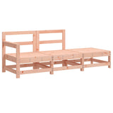 NNEVL 3 Piece Garden Lounge Set with Cushions Solid Wood Douglas