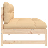 NNEVL Middle Sofa 120x80 cm Solid Wood Pine