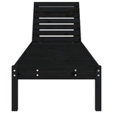 NNEVL Sun Loungers 2 pcs Black 199.5x60x74 cm Solid Wood Pine