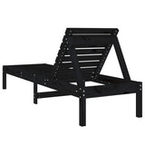 NNEVL Sun Loungers 2 pcs Black 199.5x60x74 cm Solid Wood Pine