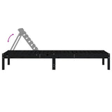 NNEVL Sun Loungers 2 pcs Black 199.5x60x74 cm Solid Wood Pine