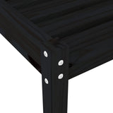 NNEVL Sun Loungers 2 pcs Black 199.5x60x74 cm Solid Wood Pine