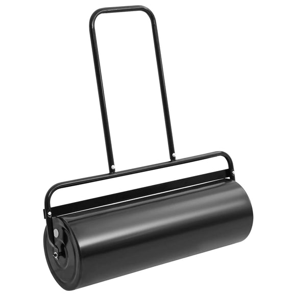 NNEVL Garden Lawn Roller with Handle Black 63 L Iron and Steel