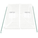 NNEVL Greenhouse with Steel Frame White 6 m² 3x2x2 m