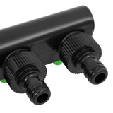 NNEVL 4-Way Tap Adaptor Green and Black 19.5x6x11 cm ABS & PP