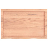 NNEVL Wall Shelf Light Brown 80x50x(2-4) cm Treated Solid Wood Oak