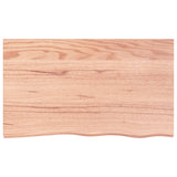 NNEVL Wall Shelf Light Brown 100x60x(2-4) cm Treated Solid Wood Oak