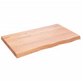 NNEVL Wall Shelf Light Brown 100x60x(2-6) cm Treated Solid Wood Oak