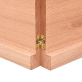 NNEVL Wall Shelf Light Brown 120x50x(2-4) cm Treated Solid Wood Oak