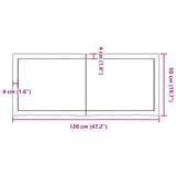NNEVL Wall Shelf Light Brown 120x50x(2-4) cm Treated Solid Wood Oak