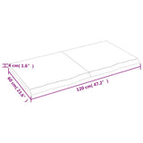 NNEVL Wall Shelf Light Brown 120x60x(2-4) cm Treated Solid Wood Oak