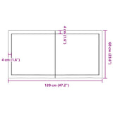 NNEVL Wall Shelf Light Brown 120x60x(2-4) cm Treated Solid Wood Oak