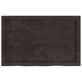 NNEVL Wall Shelf Dark Brown 80x50x(2-4) cm Treated Solid Wood Oak