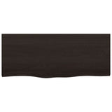 NNEVL Wall Shelf Dark Brown 100x40x(2-4) cm Treated Solid Wood Oak