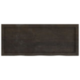 NNEVL Wall Shelf Dark Brown 100x40x(2-4) cm Treated Solid Wood Oak