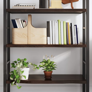 NNEVL Wall Shelf Dark Brown 100x40x(2-4) cm Treated Solid Wood Oak
