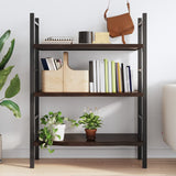 NNEVL Wall Shelf Dark Brown 100x50x(2-4) cm Treated Solid Wood Oak