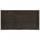 NNEVL Wall Shelf Dark Brown 100x50x(2-4) cm Treated Solid Wood Oak