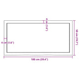 NNEVL Wall Shelf Dark Brown 100x50x(2-4) cm Treated Solid Wood Oak