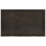 NNEVL Wall Shelf Dark Brown 100x60x(2-4) cm Treated Solid Wood Oak