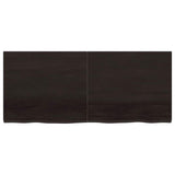 NNEVL Wall Shelf Dark Brown 140x60x(2-4) cm Treated Solid Wood Oak