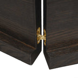 NNEVL Wall Shelf Dark Brown 140x60x(2-4) cm Treated Solid Wood Oak