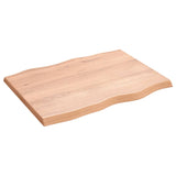 NNEVL Table Top Light Brown 80x60x(2-4) cm Treated Solid Wood Live Edge