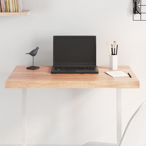NNEVL Table Top Light Brown 80x60x(2-4) cm Treated Solid Wood Live Edge