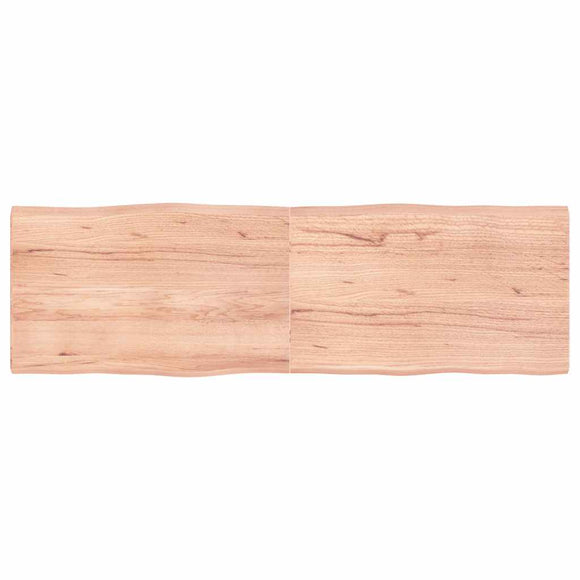 NNEVL Table Top Light Brown 160x50x(2-4)cm Treated Solid Wood Live Edge