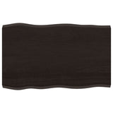 NNEVL Table Top Dark Brown 80x50x(2-4) cm Treated Solid Wood Live Edge