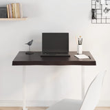 NNEVL Table Top Dark Brown 80x50x(2-4) cm Treated Solid Wood Live Edge