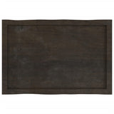 NNEVL Table Top Dark Brown 80x50x(2-4) cm Treated Solid Wood Live Edge
