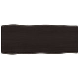 NNEVL Table Top Dark Brown 100x40x(2-4) cm Treated Solid Wood Live Edge