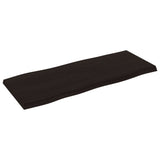 NNEVL Table Top Dark Brown 100x40x(2-4) cm Treated Solid Wood Live Edge
