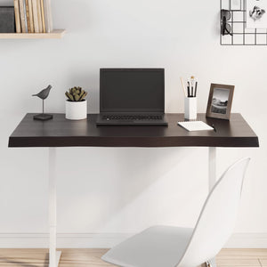 NNEVL Table Top Dark Brown 100x40x(2-4) cm Treated Solid Wood Live Edge