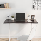 NNEVL Table Top Dark Brown 100x50x2 cm Treated Solid Wood Oak Live Edge