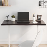 NNEVL Table Top Dark Brown 100x50x2 cm Treated Solid Wood Oak Live Edge