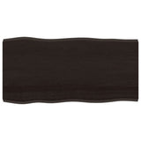 NNEVL Table Top Dark Brown 100x50x(2-4) cm Treated Solid Wood Live Edge