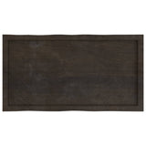 NNEVL Table Top Dark Brown 100x50x(2-4) cm Treated Solid Wood Live Edge